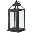 thumbnail image 6 of Elements Set of 3 12-inch Black Metal Decorative Lanterns, 6 of 10