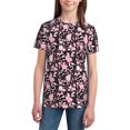thumbnail image 2 of Honeii Daisies Flowers Print Youth Short Sleeve T-Shirt,Boys Athletic Shirt,Quick Dry Short Sleeve Performance Moisture Wicking T Shirt, 2 of 6