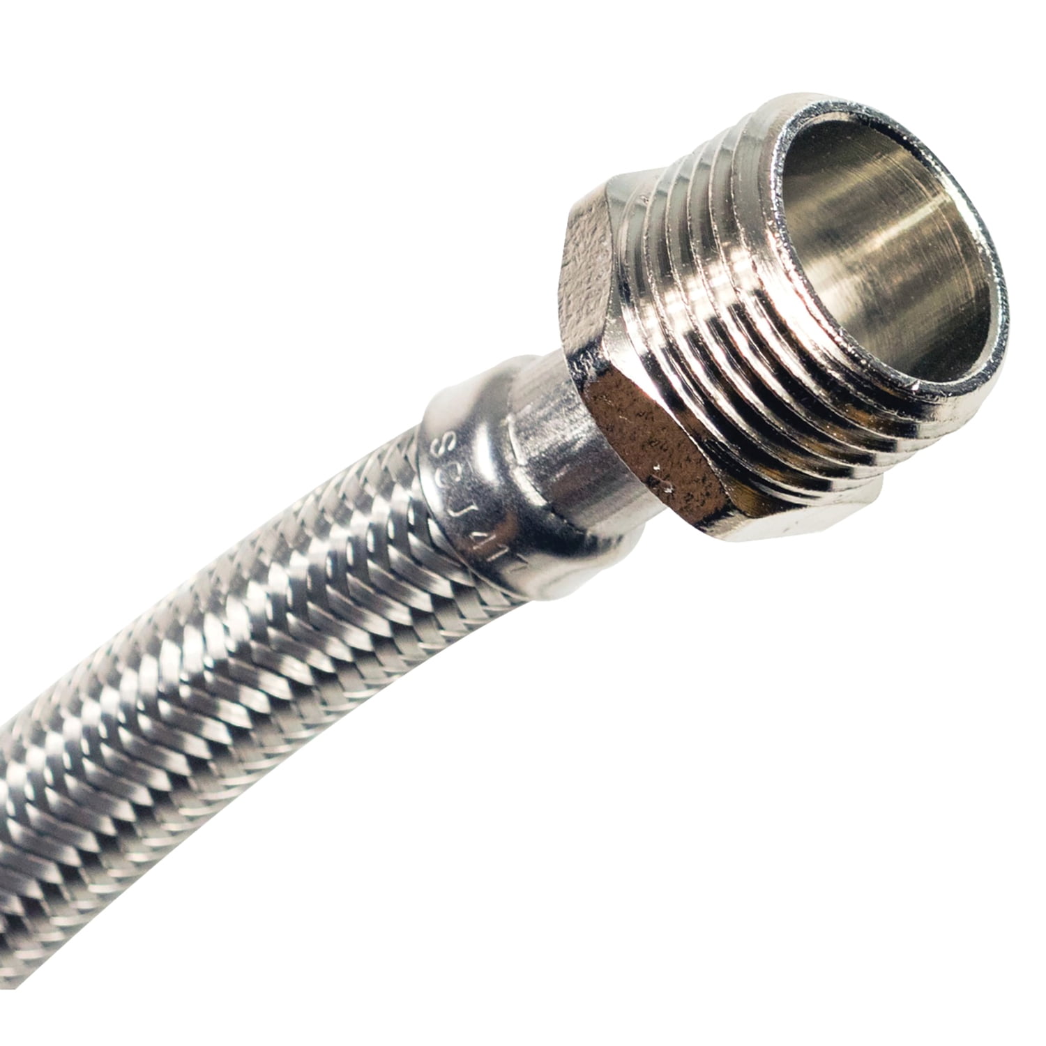 Certified Appliance Accessories WI12SSFM Braided Stainless Steel Water-Inlet Hose, 1ft
