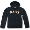 thumbnail image 5 of RapDom US Navy Full Mens Zip-Up Hoodie Jacket [Navy Blue - M], 5 of 5