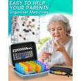 thumbnail image 4 of Monthly Pill Organizer 2 Times a Day, with Portable Hard Shell, Pill Cutter, 31-Day Box, Plastic Opening Pick, Monthly & Weekly Stickers, Convenient Medication Management, 4 of 8