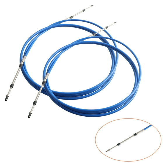 2Pcs 13FT 33C Throttle Control Cable Shift Control Lever Fit for Yamaha Engine