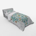 thumbnail image 3 of Ambesonne Floral Bedding Set 4 Pcs, Eastern Style Strokes Leaves, Queen, Teal and Multicolor, 3 of 3