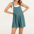 thumbnail image 5 of Women’s Summer Casual Adjustable Strap Linen Short Overalls - Loose Bib Jumpsuit for Beach/Errands, 5 of 6
