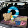 thumbnail image 2 of XYZCANDO White Horse Florals Pet Trunk Mat 29" x 39", Waterproof Stitched Edge Cargo Liner with Non-Slip Backing, Easy-Clean Durable Carpet for SUVs, Sedans and Trucks, 2 of 7