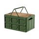 thumbnail image 2 of Caja de almacenamiento plegable – Organizador de acampada al aire libre | Caja de maletero multiusos de plástico plegable y mango resistente al agua | Blanco | 15x10,8x8,5 in, 2 of 6