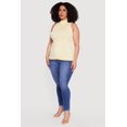 thumbnail image 3 of Women's Plus Size Seamless Ribbed Knit Mock Neck Tank Top, 3 of 4