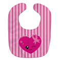thumbnail image 1 of Carolines Treasures BB6982BIB Breast Cancer Awareness Ribbon Heart Baby Bib, 1 of 3