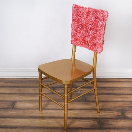 Balsacircle Raised Roses Square Top Chair Cap Cover Slipcover For