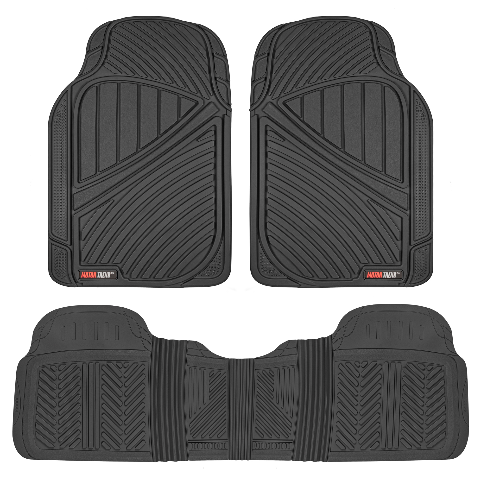 Motor Trend FlexTough Floor Mats for Car SUV and Van 3 Rows, Odorless EcoClean Liners, 3 Colors - image 2 of 10