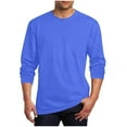 thumbnail image 2 of Gymvis Mens Shirts,Mens T Shirts,Workout Athletic Long Sleeve Running,Blue, 2 of 5