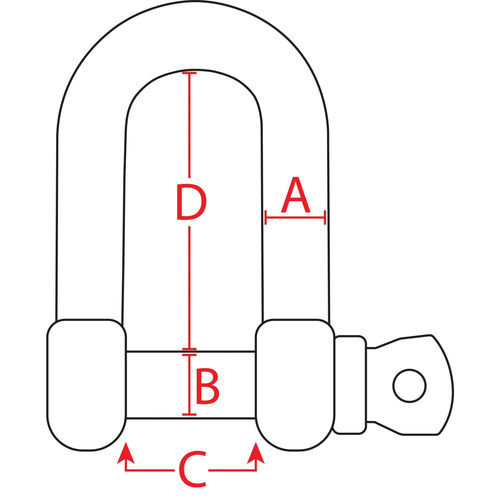 Extreme Max 3006.8258 BoatTector Stainless Steel D Shackle - 1"