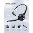 thumbnail image 4 of Auriculares Bluetooth TECKNET, auriculares inalámbricos con micrófono con cancelación de ruido para camionero, auriculares Bluetooth con micrófono silencioso para el trabajo, 4 of 5