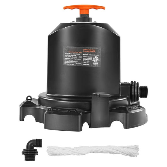 KFFKFF Pool Cover Pump, 1/2 HP 1575 GPH, 120V Submersible Swimming Pool Cover Pump with 25 ft Power Cord, 24 ft Max Head Lift, Water Removal and Transfer Pump