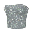thumbnail image 3 of Womens Top,Casual Sequined Printed Tube Yoga Sports Wrapped,Womens Tube Tops, 3 of 6