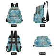 thumbnail image 2 of JIALIOU Mini Backpack Purse for Women Quilted Casual Daypack Small Travel Shoulder Bag, Blue Green Floral Stained Glass, 2 of 7