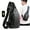Black, variant on Women Men Faux Leather Sling Bag with Multi-pocket, Crossbody Chest Bags for Hiking Travel Cycling Cross Body Daypack