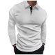 thumbnail image 1 of pstuiky camisa de manga larga para hombre, Camiseta de manga larga con cuello en V y botones para hombre top de hombre xxl, 1 of 4