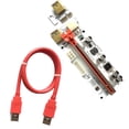 thumbnail image 1 of lionlar Ver010-X Carte Riser Pci-E 1x à 16x Rallonge de Carte Vidéo pour GPU Exploitation Minière Exploitation Minière Rouge Sans, 1 of 9