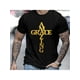 thumbnail image 1 of Camiseta "Amazing Grace Cross Iron DIY" para adultos, hombres, mujeres, adolescentes, jóvenes y ocio., 1 of 8