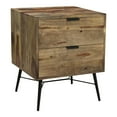 thumbnail image 3 of Moes Home Collection Ik-1007 Camari 18" Wide 2 Drawer Iron And Wood Nightstand, 3 of 3