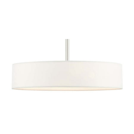 

Livex Lighting 46923 Venlo 4 Light 14 Wide Drum Chandelier - Nickel