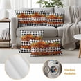 thumbnail image 6 of Pumpkin Happy Thanksgiving Pillow Covers 2 Pack Maple Leaf Plaid Fall Pillowcase Waterproof Outdoor Throw Pillow Cover for Patio Garden Square Cushion 26”x26”, 6 of 9