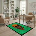 thumbnail image 2 of ODIKA 4'x6' Washable Area Rug Pet Friendly, Non-Shedding Goth Skull Punk Halloween Web Scroll Spooky Pastel Cartoon Whimsical for Bedroom, Reading Nook, 2 of 7