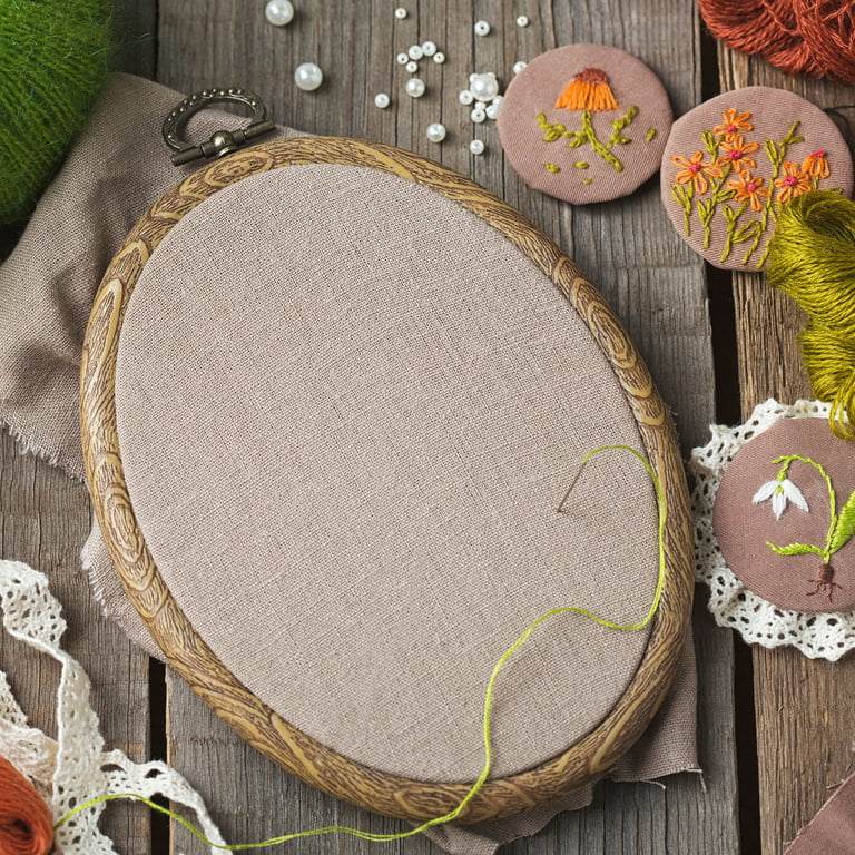 Cross Stitch Hoop Ring: Imitated Wood Display Frame, Circle and Oval  Embroidery Hoop