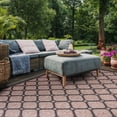 thumbnail image 6 of SAFAVIEH Courtyard Fisher Geometric Quatrefoil Indoor/Outdoor Area Rug, 6'7" x 9'6", Natural/Black, 6 of 18