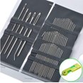 thumbnail image 5 of AKOAK 55 Count/Set Multi-Sized Stainless Steel Big Eye Hand Swing Needles Set with Threader, 5 of 5