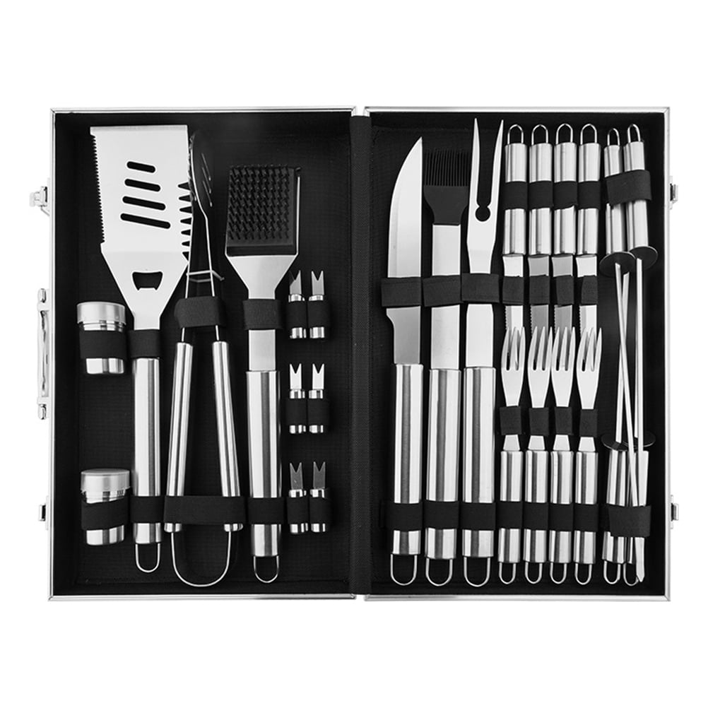 26 Pieces BBQ Grill Tool Set with Aluminium Storage Case Stainless Steel Barbecue Grilling