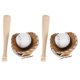 thumbnail image 1 of Small Baseball Bat Miniature Baseball Glove Ball Kit Dolls House Accessories Cylindrical Shape 2 Sets, 1 of 4