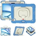 thumbnail image 5 of for iPad Air 11 2024 Kids Case Heavy Duty Rugged Shockproof Silicone Hybrid Protective Case Cover Stand + Pencil Holder + Screen Protector for iPad Air 11 2024 - Blue, 5 of 8