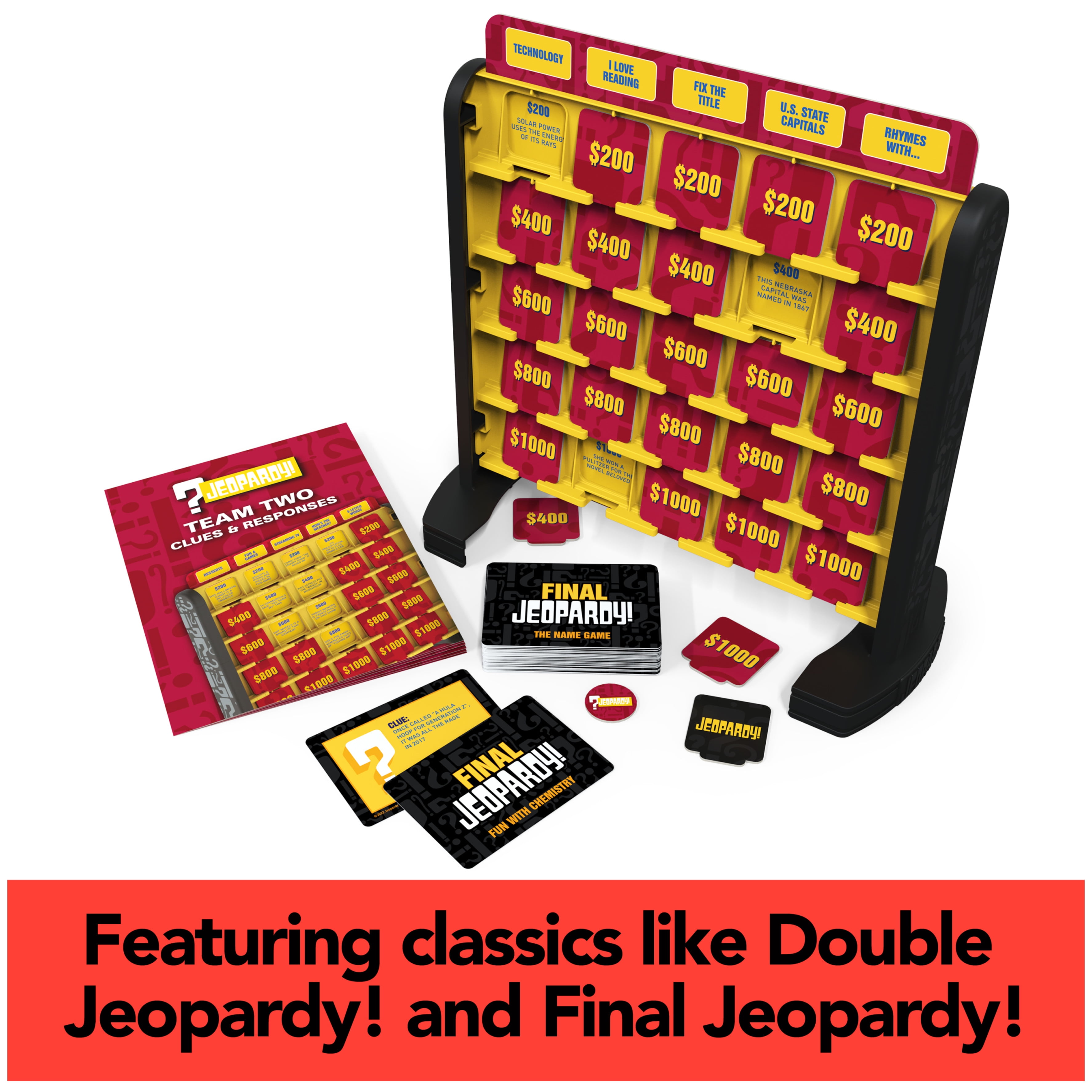 Jeopardy! The Fast-Moving Game of Questions and Answers, Play at Home with  Friends, Family, Remote Home Entertainment, Get Excited and Fired Up