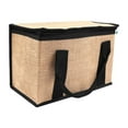 thumbnail image 1 of Bolsa de entrega aislada, bolsa de compras de comestibles, bolso de mano portátil multiusos con Caqui Negro, 1 of 9
