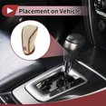 thumbnail image 3 of Unique Bargains 1 Pc Gear Shift Knob Cover Decoration Stick Shifting Handle Protector 12.5x6cm/4.92"x2.36" Zipper Type Beige Brown Faux Leather, 3 of 7