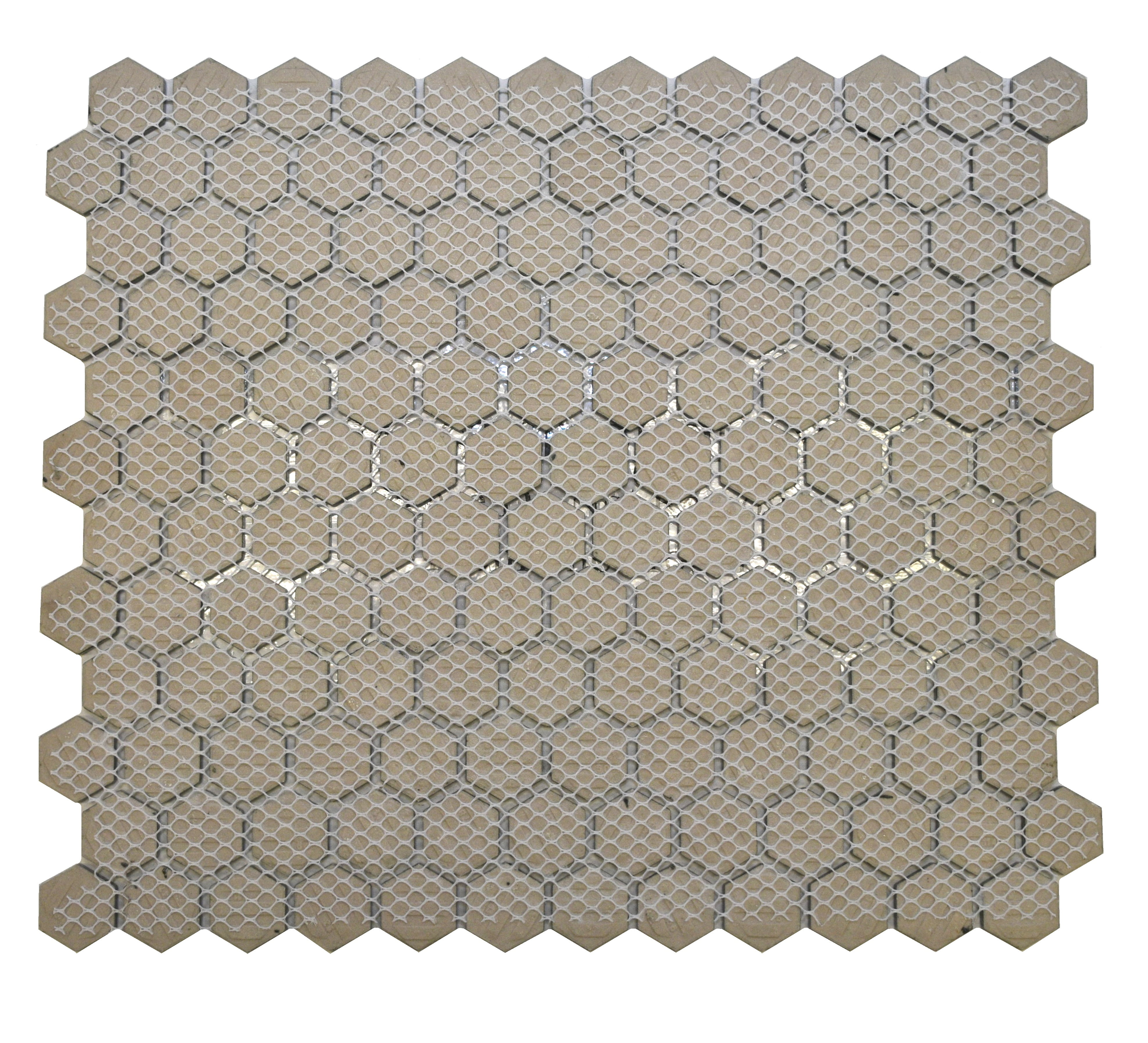 Mulia Inc 1 Hexagon Ceramic Mosaic Tile In Matte White And Warm Grey 10x12 Sheet 12 Pcs Per Box Walmart Com Walmart Com
