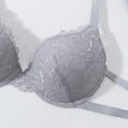 thumbnail image 5 of Inglocry Lace Nursing Bra, Wirefree Padded Nursing Bras for Breastfeeding, V Neck Maternity Bra for Pregnancy, Soft Lace Gray 80B, 5 of 6