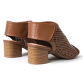 thumbnail image 5 of J. Adams Maddie Booties for Women - Peep Open Toe Low Block Chunky Heel Hook & Loop Strap Sandals, 5 of 7
