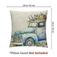 thumbnail image 4 of nygtbtfer Set of 2 Decorative Blue Truck Bicycle Fresh Flowers Throw Pillow for White, 4 of 7
