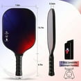 thumbnail image 2 of EYCI  Graphite Carbonfiber Pickleball Paddle Set - 2 Fiberglass Surface Rackets, 4 Pickleballs for Indoor and Outdoor, 2 of 8