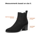 thumbnail image 3 of Botas de Mujer DREAM PAIRS SDAB2314W de Ante con Tacón de 7 cm, 3 of 8