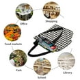thumbnail image 6 of Kll Tote Bag For Women Houndstooth Black And White Print Shopping Grocery Reusable Bags For Office School Shopping Travel, 6 of 7