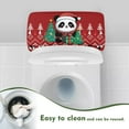 thumbnail image 4 of ZIATUBLE Christmas Trees Toilet Tank Dust Cover Panda Toilet Protector Cover Washable Toilet Bowl Tank Covers for Bathroom Dustproof Toilet Tank Lid Home Indoor Decoration, 4 of 5