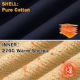 thumbnail image 2 of Men's Winter Thick Cotton Jacket Sherpa Lined Warm Trucker Casual Cargo Coat with Multi Pocket Navy 2XL, 2 of 6
