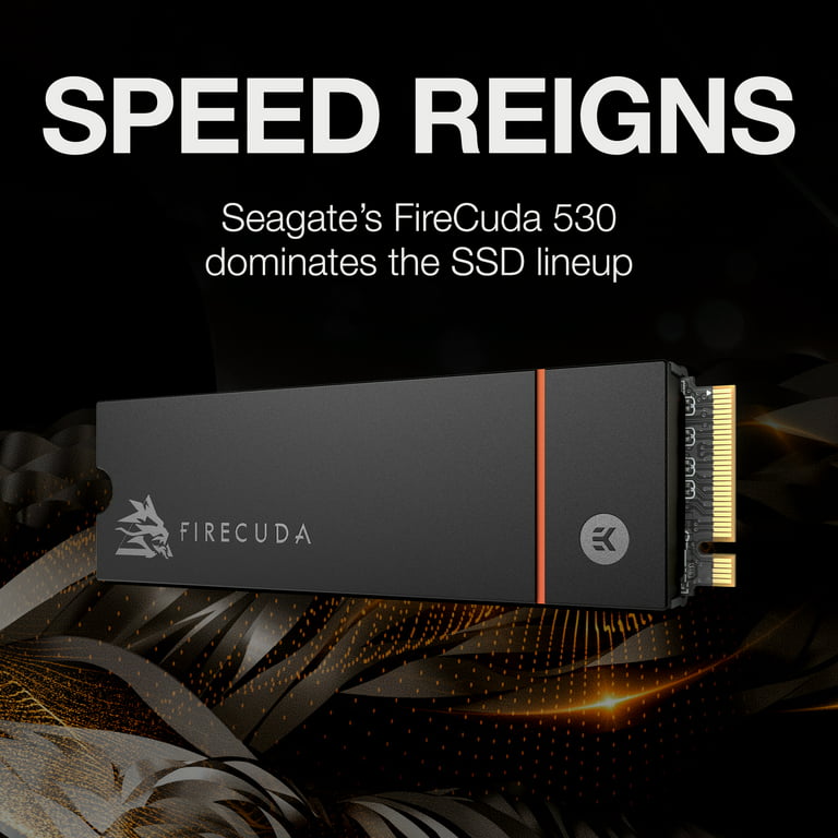 Seagate FireCuda 530 NVMe 1TB M.2 Internal PCIe Gen 4 x4 Solid State Drive  with Heatsink ZP1000GM3A023 