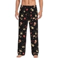 thumbnail image 1 of Fotbe Red White Flowers Pantalones de Pijama para Hombre, Pantalones de Dormir, Pantalones de Casa con Cintura Ajustable y Bolsillos-X-Large, 1 of 6