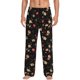 thumbnail image 1 of Balery Red White Flowers Pantalones de pijama para hombre, pijama ultraligero, pantalón de descanso-X-Large, 1 of 6