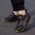 thumbnail image 2 of NIEWTR Boys Slip-On Sneakers Kids Sparkle Pop Lightweight Jelly Sole Walking Shoes for Walking, Running, Gym and Fitness Training(Black,12.5), 2 of 5